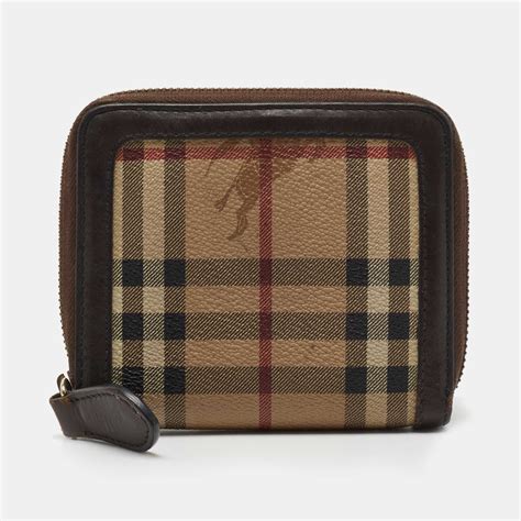 burberry haymarket zip around wallet|Burberry wallet men's sale.